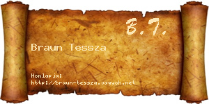 Braun Tessza névjegykártya